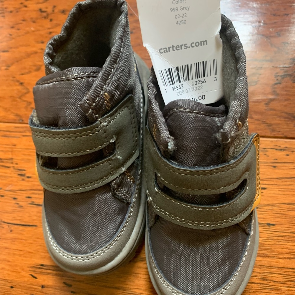 Carter's Gray Baby Walker Shoes with Cushioned Ankle Support